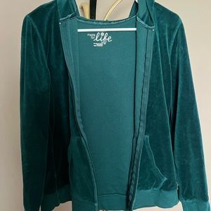 Made for life, size L, Dark green velour jacket